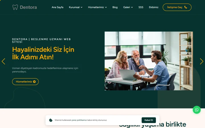 Diş kliniği web sitesi tasarımı