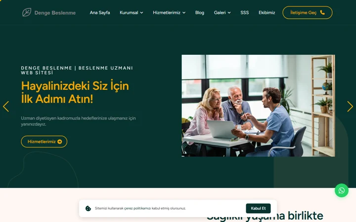 Diyetisyen web sitesi tasarımı