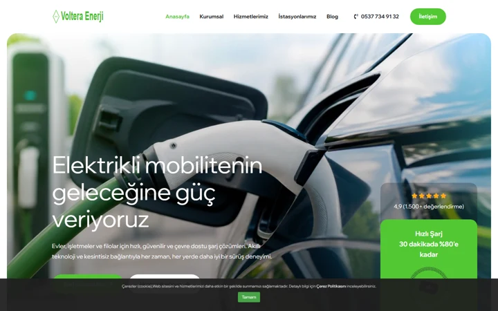 Enerji & elektrik web sitesi tasarımı